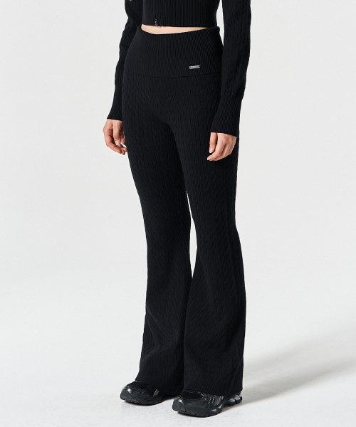 HDEX(エイチデックス)の「ウィメンズケーブルニットブーツカットパンツ(ブラック)(その他パンツ・レディース・ブラック・SMALL/MEDIUM/LARGE)」の1枚目の写真