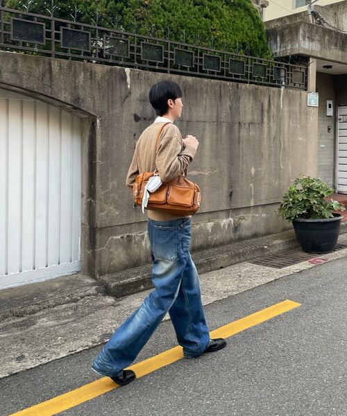 JUAN HOMME(ジュアンオム)の「クロップラウンドネックカーディガン(メランジベージュ)(カーディガン/ボレロ・メンズ・その他・MEDIUM/LARGE)」の7枚目の写真