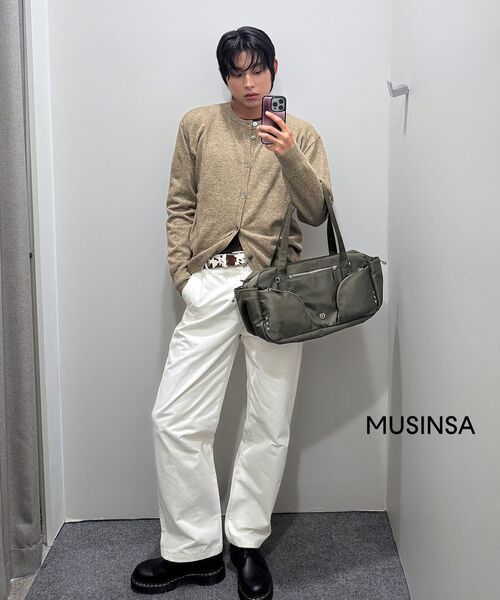JUAN HOMME(ジュアンオム)の「クロップラウンドネックカーディガン(メランジベージュ)(カーディガン/ボレロ・メンズ・その他・MEDIUM/LARGE)」の10枚目の写真