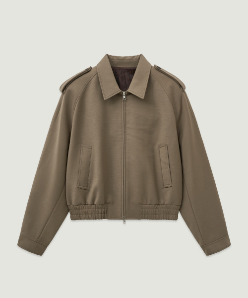 LMOOD(エルムード)の「バウムダブルフェイスウールブルゾンジャケットカーキグレー(ブルゾン・メンズ・その他・44/46/48)」の3枚目の写真