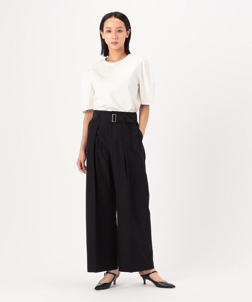 COMME CA（コムサ）の「〔 TALLサイズ 〕 ハイコンパクトコットンポンチ プルオーバー（Tシャツ/カットソー・レディース・セージグリーン/オフホワイト・15号/13号）」の3枚目の写真