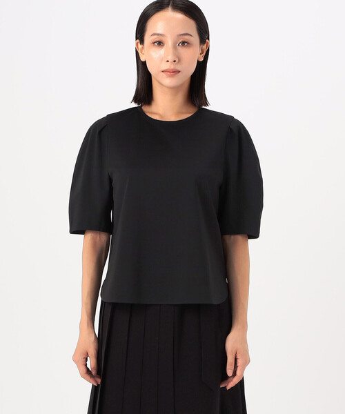 COMME CA（コムサ）の「〔 TALLサイズ 〕 ハイコンパクトコットンポンチ プルオーバー（Tシャツ/カットソー・レディース・セージグリーン/オフホワイト・15号/13号）」の6枚目の写真