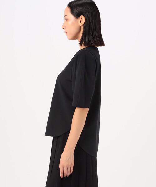 COMME CA（コムサ）の「〔 TALLサイズ 〕 ハイコンパクトコットンポンチ プルオーバー（Tシャツ/カットソー・レディース・セージグリーン/オフホワイト・15号/13号）」の8枚目の写真