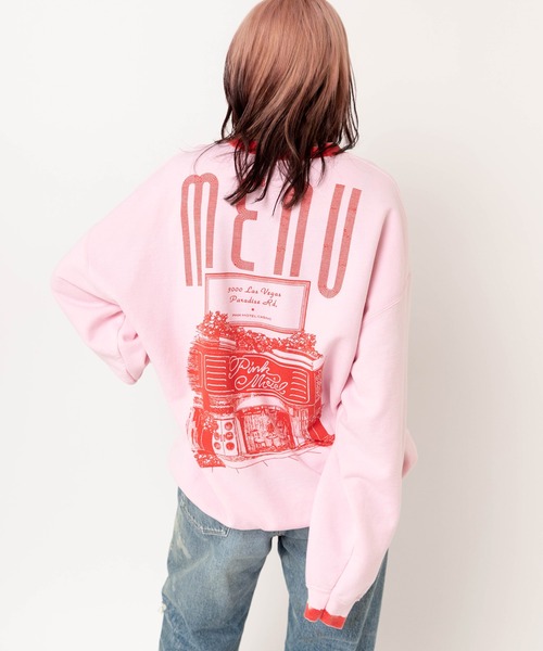RNA(アールエヌエー)の「M2586 PINKMOTELペイントクレリックトレーナー(Tシャツ/カットソー・レディース・ネイビー/アッシュグレー/ピンク・MEDIUM)」の14枚目の写真