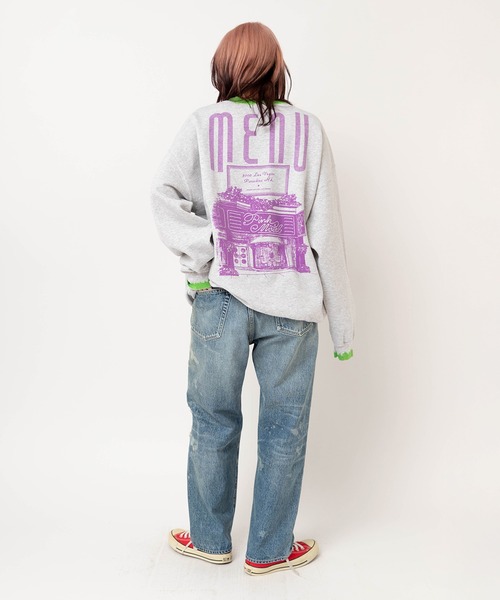 RNA(アールエヌエー)の「M2586 PINKMOTELペイントクレリックトレーナー(Tシャツ/カットソー・レディース・ネイビー/アッシュグレー/ピンク・MEDIUM)」の20枚目の写真
