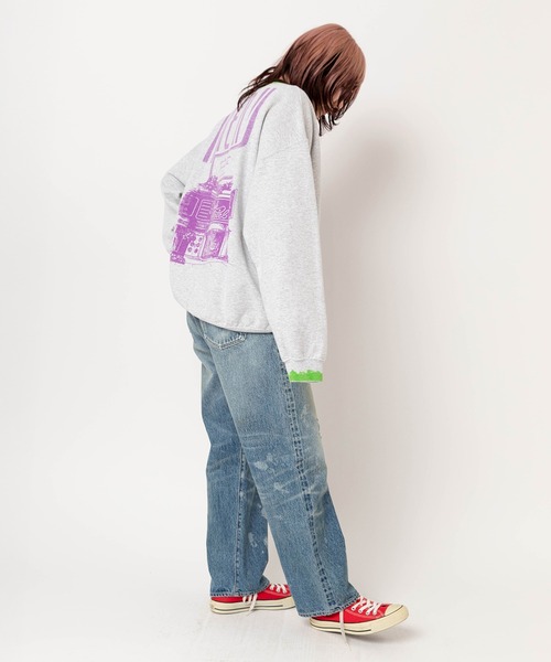 RNA(アールエヌエー)の「M2586 PINKMOTELペイントクレリックトレーナー(Tシャツ/カットソー・レディース・ネイビー/アッシュグレー/ピンク・MEDIUM)」の19枚目の写真