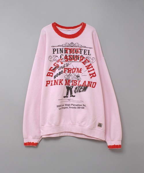 RNA(アールエヌエー)の「M2586 PINKMOTELペイントクレリックトレーナー(Tシャツ/カットソー・レディース・ネイビー/アッシュグレー/ピンク・MEDIUM)」の15枚目の写真