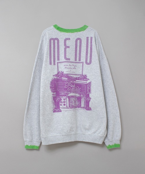 RNA(アールエヌエー)の「M2586 PINKMOTELペイントクレリックトレーナー(Tシャツ/カットソー・レディース・ネイビー/アッシュグレー/ピンク・MEDIUM)」の8枚目の写真