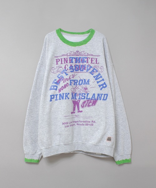 RNA(アールエヌエー)の「M2586 PINKMOTELペイントクレリックトレーナー(Tシャツ/カットソー・レディース・ネイビー/アッシュグレー/ピンク・MEDIUM)」の7枚目の写真