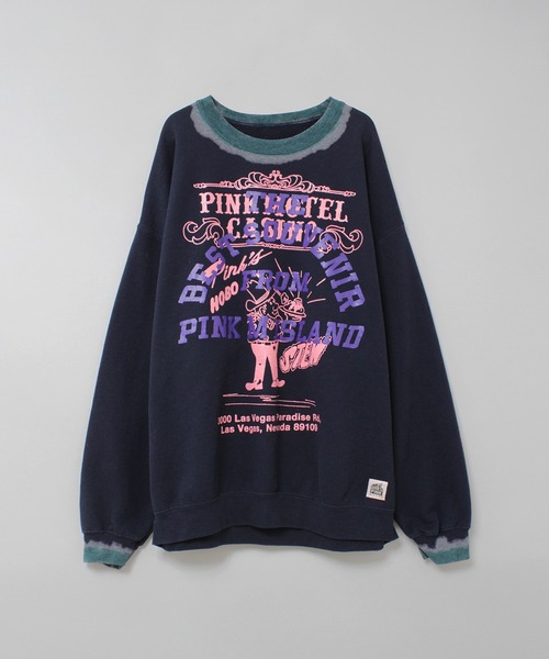 RNA(アールエヌエー)の「M2586 PINKMOTELペイントクレリックトレーナー(Tシャツ/カットソー・レディース・ネイビー/アッシュグレー/ピンク・MEDIUM)」の11枚目の写真