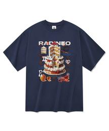 ケーキ 半袖Tシャツ ネイビー