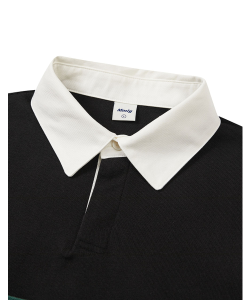 MMLG（エムエムエルジー）の「[Mmlg] BLOCK RUGBY LSV-T (EVERY BLACK)（Tシャツ/カットソー・レディース・その他・SMALL/MEDIUM/LARGE/X-LARGE）」の3枚目の写真