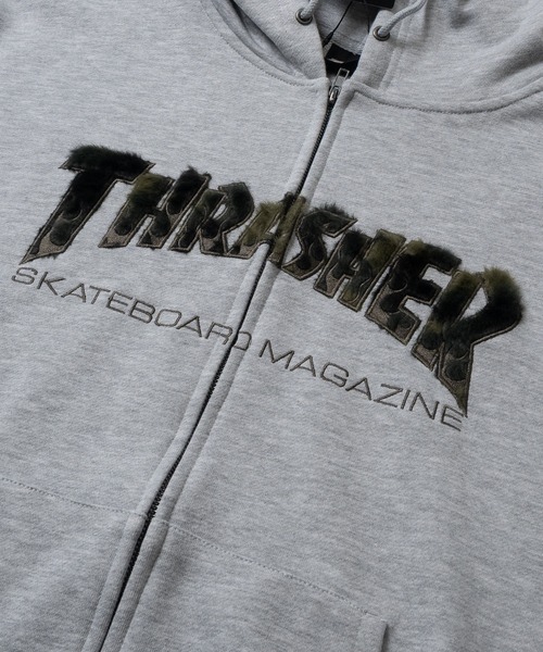 THRASHER（スラッシャー）の「【at】〔THRASHER/スラッシャー〕アソートアップリケ ダブルジップパーカー ショートサイズ有（パーカー・メンズ・ブラック系1/ブラック系3/ピンク/ブラック系2/アッシュグレー・FREE/MEDIUM/LARGE）」の21枚目の写真