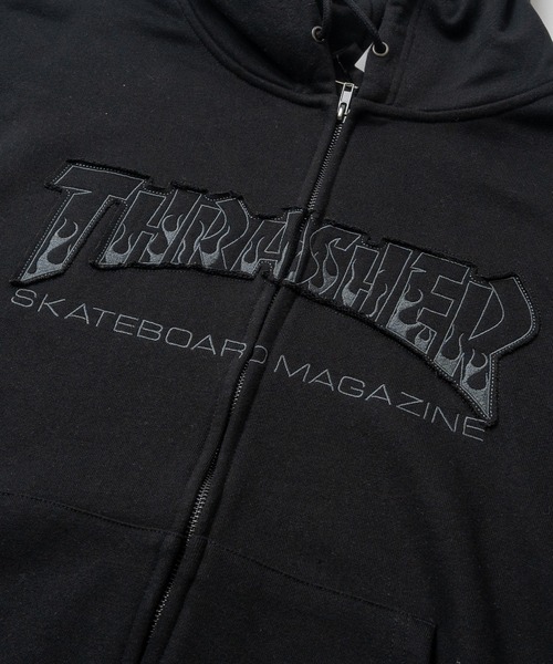 THRASHER（スラッシャー）の「【at】〔THRASHER/スラッシャー〕アソートアップリケ ダブルジップパーカー ショートサイズ有（パーカー・メンズ・ブラック系1/ブラック系3/ピンク/ブラック系2/アッシュグレー・FREE/MEDIUM/LARGE）」の19枚目の写真