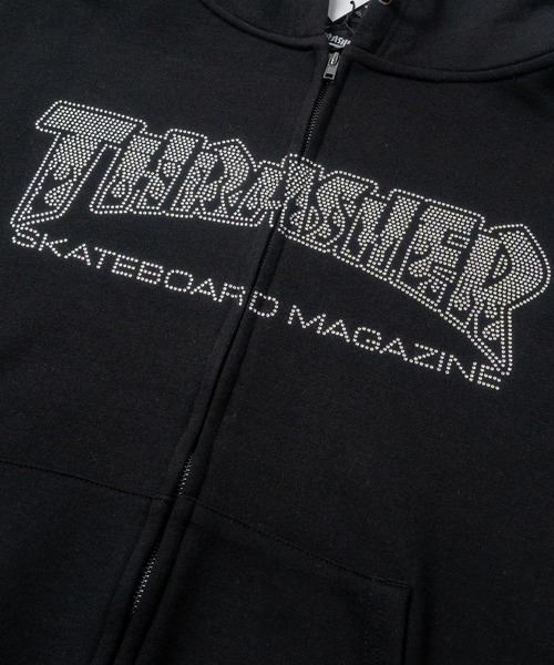 THRASHER（スラッシャー）の「【at】〔THRASHER/スラッシャー〕アソートアップリケ ダブルジップパーカー ショートサイズ有（パーカー・メンズ・ブラック系1/ブラック系3/ピンク/ブラック系2/アッシュグレー・FREE/MEDIUM/LARGE）」の18枚目の写真