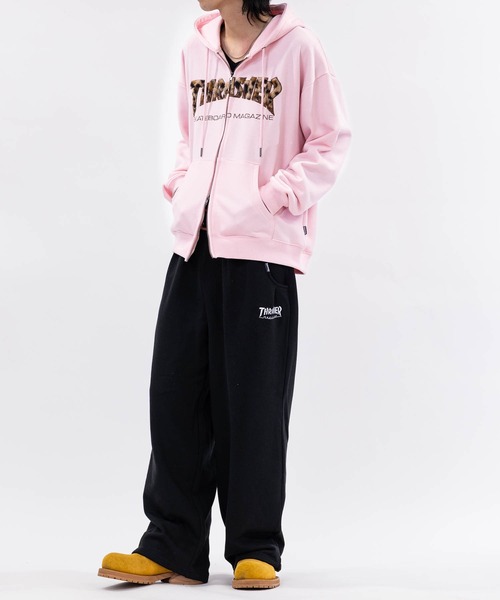 THRASHER（スラッシャー）の「【at】〔THRASHER/スラッシャー〕アソートアップリケ ダブルジップパーカー ショートサイズ有（パーカー・メンズ・ブラック系1/ブラック系3/ピンク/ブラック系2/アッシュグレー・FREE/MEDIUM/LARGE）」の15枚目の写真