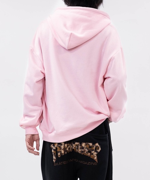 THRASHER（スラッシャー）の「【at】〔THRASHER/スラッシャー〕アソートアップリケ ダブルジップパーカー ショートサイズ有（パーカー・メンズ・ブラック系1/ブラック系3/ピンク/ブラック系2/アッシュグレー・FREE/MEDIUM/LARGE）」の13枚目の写真