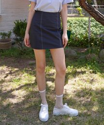 スティッチミニスカートネイビー[T32]