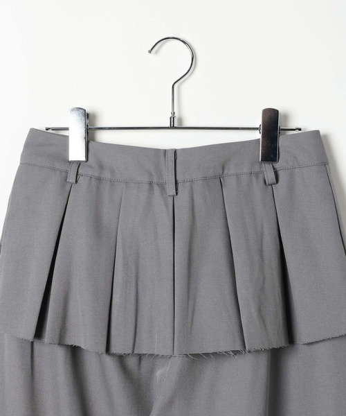 3.3 Field Trip （3.3フィールドトリップ）の「3.3 Field Trip／スカートレイヤードワイドパンツ（スラックス・レディース・ブラック/グレー・MEDIUM/SMALL）」の10枚目の写真