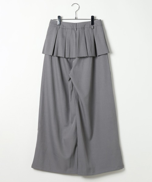 3.3 Field Trip （3.3フィールドトリップ）の「3.3 Field Trip／スカートレイヤードワイドパンツ（スラックス・レディース・ブラック/グレー・MEDIUM/SMALL）」の8枚目の写真