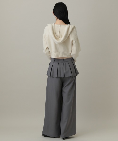 3.3 Field Trip （3.3フィールドトリップ）の「3.3 Field Trip／スカートレイヤードワイドパンツ（スラックス・レディース・ブラック/グレー・MEDIUM/SMALL）」の21枚目の写真