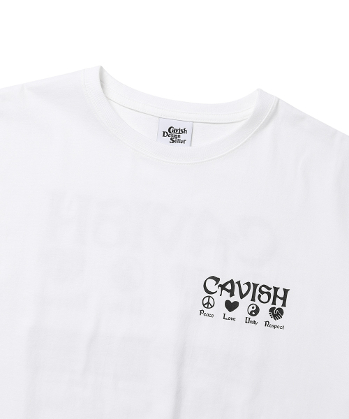 Cavish(カビシ)の「PLUR SS TEE WHITE(CV2BMMT515A)(Tシャツ/カットソー・レディース・ホワイト・SMALL/MEDIUM/LARGE/X-LARGE)」の5枚目の写真