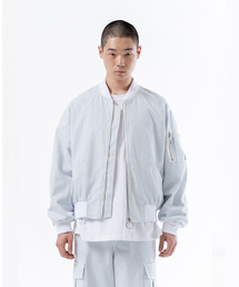 DUCKDIVE（ダックダイブ）の「ストライプブルゾンジャケットホワイト（MA-1）」