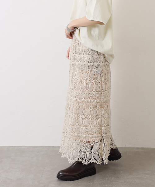 JOURNAL STANDARD LUXE（ジャーナルスタンダード　ラックス）の「《追加4》レースMIX スカート（スカート・レディース・アイボリー/ブラック・FREE）」の21枚目の写真