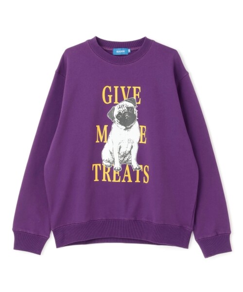 GLAZOS(グラソス)の「アニマル フロントプリント 裏毛トレーナー(スウェット・キッズ・ブラウン/パープル/ブルー/ブラック・150cm/160cm/170cm)」の1枚目の写真
