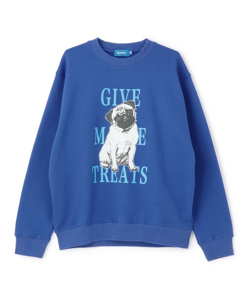 GLAZOS（グラソス）の「アニマル フロントプリント 裏毛トレーナー（スウェット・キッズ・ブラウン/パープル/ブルー/ブラック・150cm/160cm/170cm）」の3枚目の写真