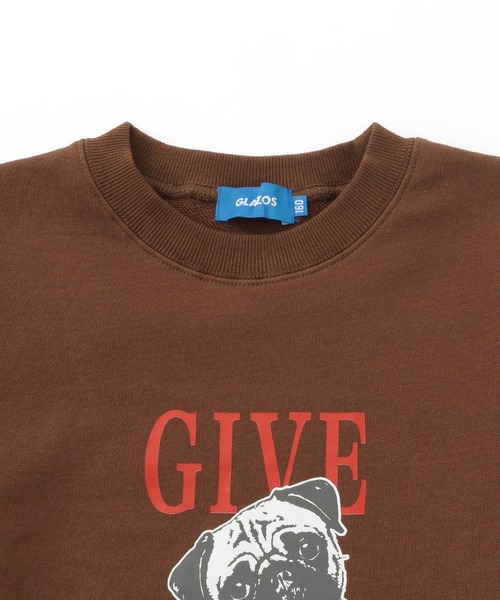 GLAZOS（グラソス）の「アニマル フロントプリント 裏毛トレーナー（スウェット・キッズ・ブラウン/パープル/ブルー/ブラック・150cm/160cm/170cm）」の6枚目の写真