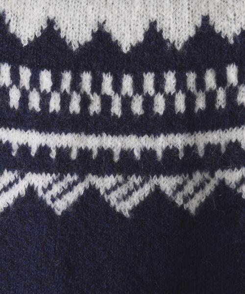 ITS'DEMO（イッツデモ）の「【手洗い可】求心ニットワンピース（ワンピース・レディース・ネイビー/アイボリー/グレー・00）」の15枚目の写真