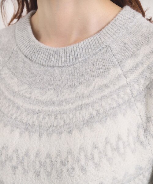 ITS'DEMO（イッツデモ）の「【手洗い可】求心ニットワンピース（ワンピース・レディース・ネイビー/アイボリー/グレー・00）」の19枚目の写真