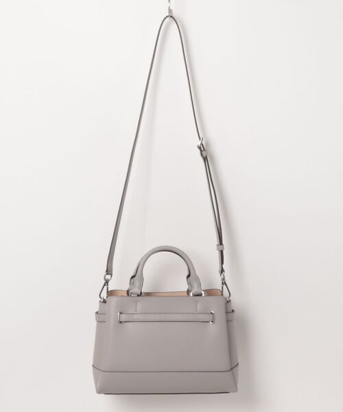 MICHAEL KORS（マイケルコース）の「REED ぺブルレザー センタージップ ベルテッド サッチェル スモール（ハンドバッグ・レディース・グレー系・FREE）」の2枚目の写真