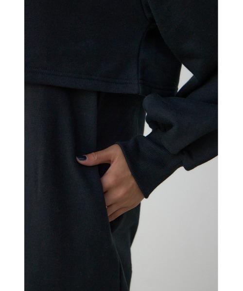 AZUL by moussy(アズールバイマウジー)の「レイヤード風裏起毛フーディーワンピース 春服 冬服 秋服 長袖 スウェット パーカー ハーフジップ(ワンピース・レディース・杢グレー/ブラック・MEDIUM/SMALL)」の13枚目の写真