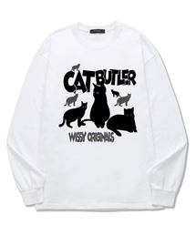 WISSY（ウィッシー）の「CAT ORIGINAL レディース 長袖Tシャツ (WLS024) ホワイト（Tシャツ/カットソー）」