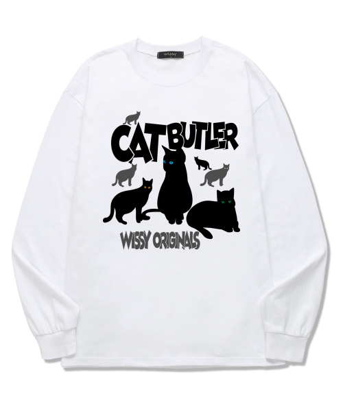 WISSY(ウィッシー)の「CAT ORIGINAL レディース 長袖Tシャツ (WLS024) ホワイト(Tシャツ/カットソー・レディース・その他・SMALL/MEDIUM/LARGE/X-LARGE/XX-LARGE)」の1枚目の写真