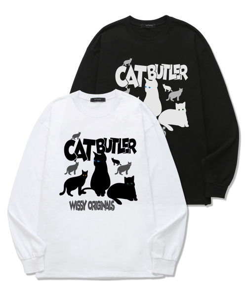 WISSY(ウィッシー)の「CAT ORIGINAL レディース 長袖Tシャツ (WLS024) ホワイト(Tシャツ/カットソー・レディース・その他・SMALL/MEDIUM/LARGE/X-LARGE/XX-LARGE)」の3枚目の写真