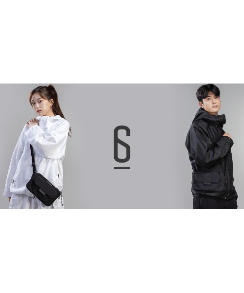emonique(エモニーク)の「UNION6 クロスバッグ WIDE7 Crossbag(ボディバッグ/ウエストポーチ・メンズ・ブラック/グレー・FREE)」の6枚目の写真