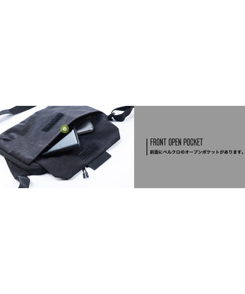 emonique(エモニーク)の「UNION6 クロスバッグ WIDE7 Crossbag(ボディバッグ/ウエストポーチ・メンズ・ブラック/グレー・FREE)」の16枚目の写真