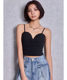 GYDA | ショルダーストラップリブベアビスチェ(キャミソール)