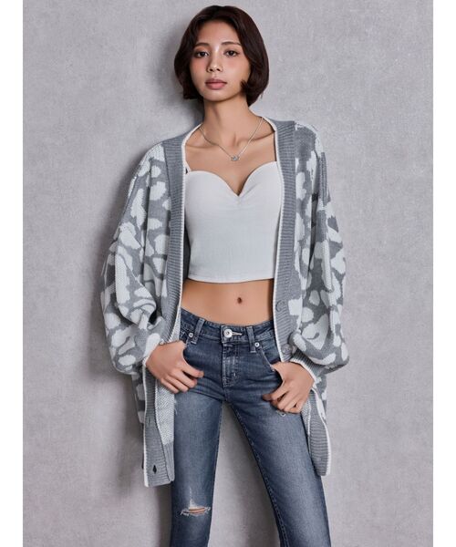 GYDA（ジェイダ）の「ショルダーストラップリブベアビスチェ（キャミソール・レディース・ネイビー/ブラック/オフホワイト・FREE）」の15枚目の写真