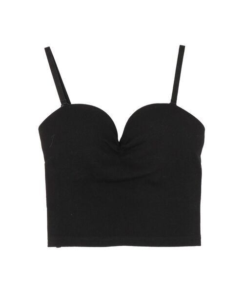 GYDA（ジェイダ）の「ショルダーストラップリブベアビスチェ（キャミソール・レディース・ネイビー/ブラック/オフホワイト・FREE）」の5枚目の写真