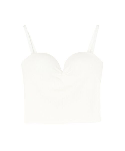 GYDA（ジェイダ）の「ショルダーストラップリブベアビスチェ（キャミソール・レディース・ネイビー/ブラック/オフホワイト・FREE）」の7枚目の写真