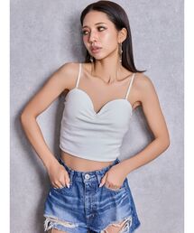 ショルダーストラップリブベアビスチェ