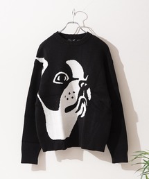 アニマル ジャガード クルーニット / Animal Jacquard Crew Neck Knit