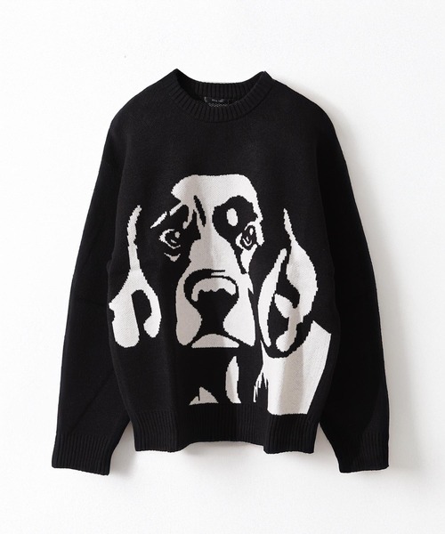 1111clothing(ワンフォークロージング)の「アニマル ジャガード クルーニット / Animal Jacquard Crew Neck Knit(ニット/セーター・メンズ・グレー系1/ブラック系3/ブラック系2/ブラック系4/グレー系2/グレー系3/グレー系4/ブラック系1・M/L)」の17枚目の写真