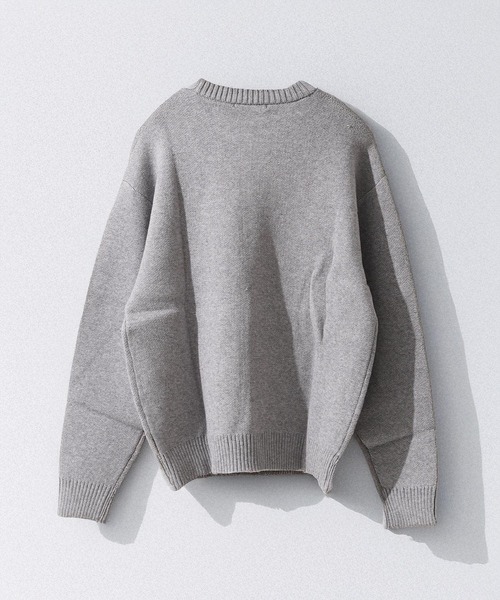1111clothing(ワンフォークロージング)の「アニマル ジャガード クルーニット / Animal Jacquard Crew Neck Knit(ニット/セーター・メンズ・グレー系1/ブラック系3/ブラック系2/ブラック系4/グレー系2/グレー系3/グレー系4/ブラック系1・M/L)」の19枚目の写真