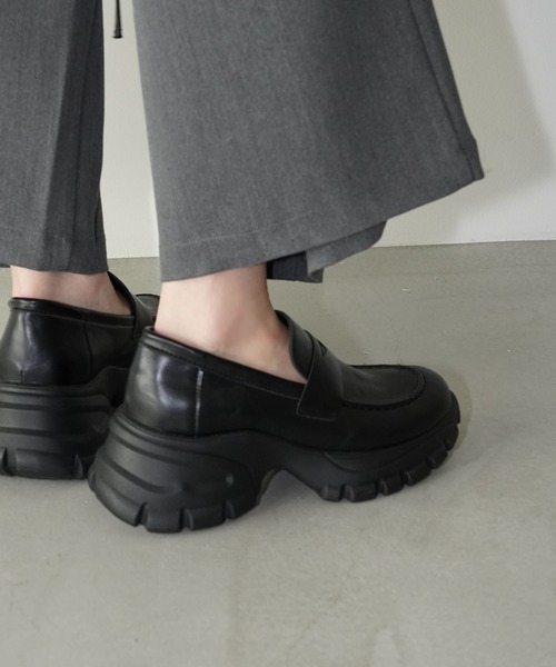chuclla（チュクラ）の「ボリュームソール スニーカーローファー chs26s001（ローファー・レディース・ブラック・40/39/38/37/36）」の4枚目の写真