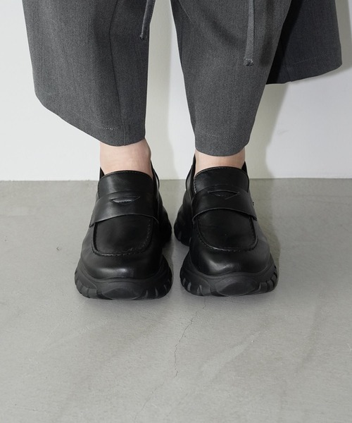 chuclla（チュクラ）の「ボリュームソール スニーカーローファー chs26s001（ローファー・レディース・ブラック・40/39/38/37/36）」の6枚目の写真